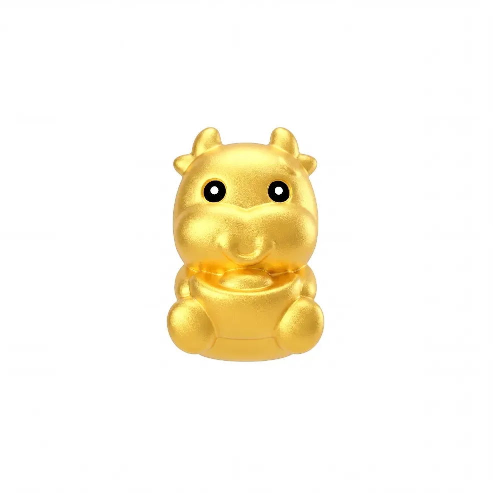 Charm Vàng 24K Hình Trâu Kim Sửu ANCARAT