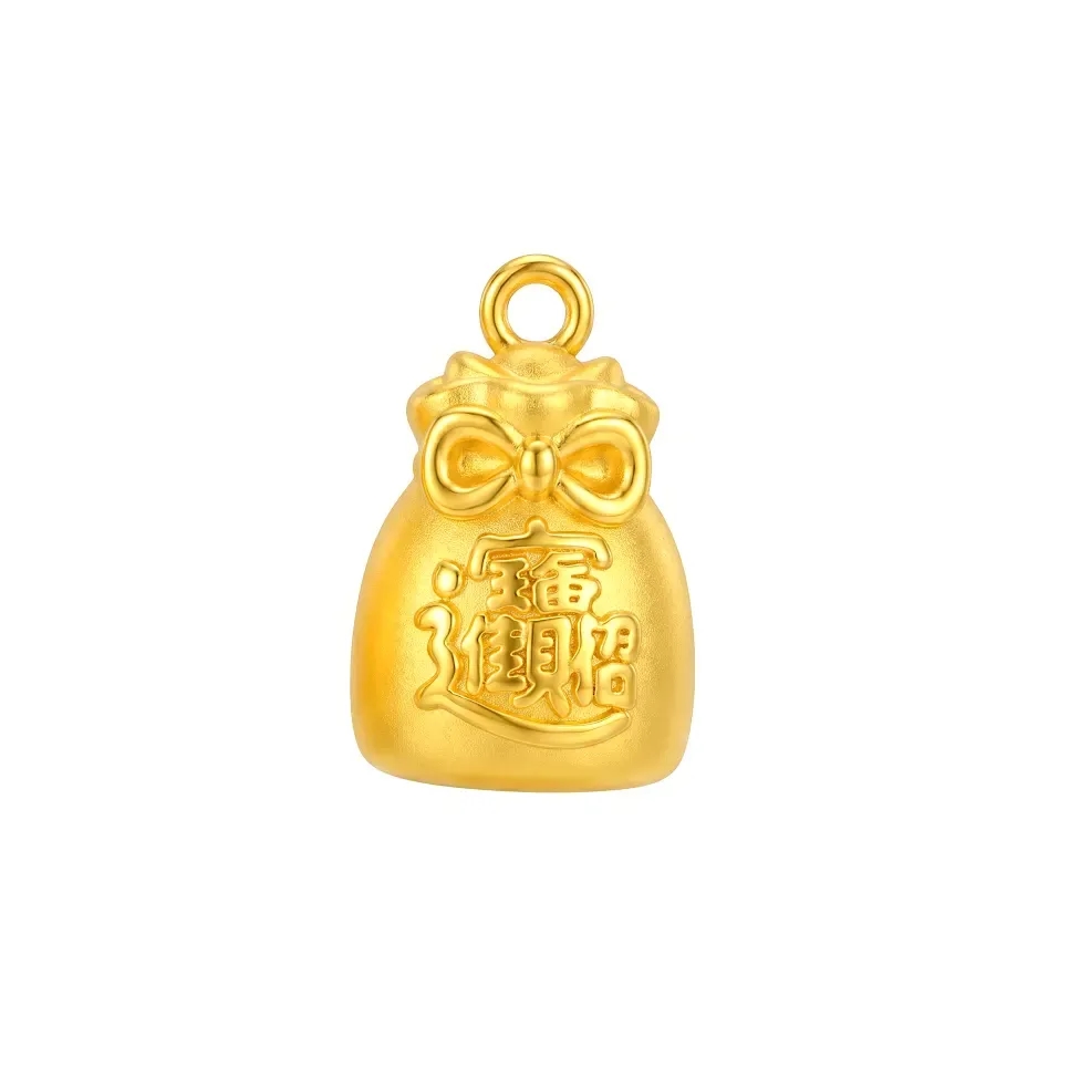 Mặt Dây Vàng 24K Túi Tiền Nén Vàng Thắt Nơ ANCARAT