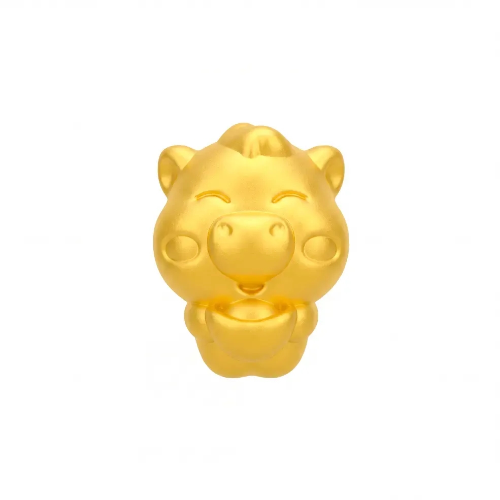 Charm Vàng 24K Kim Ngọ Vàng Hình Ngựa Cười ANCARAT