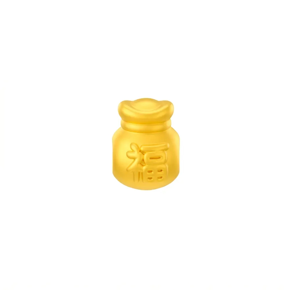 Charm Vàng 24K Hình Túi Tiền Chữ Phúc ANCARAT