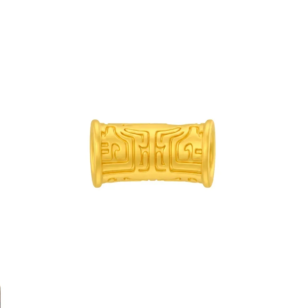 Charm Vàng 24K Trụ Hoa Văn Đối Xứng ANCARAT