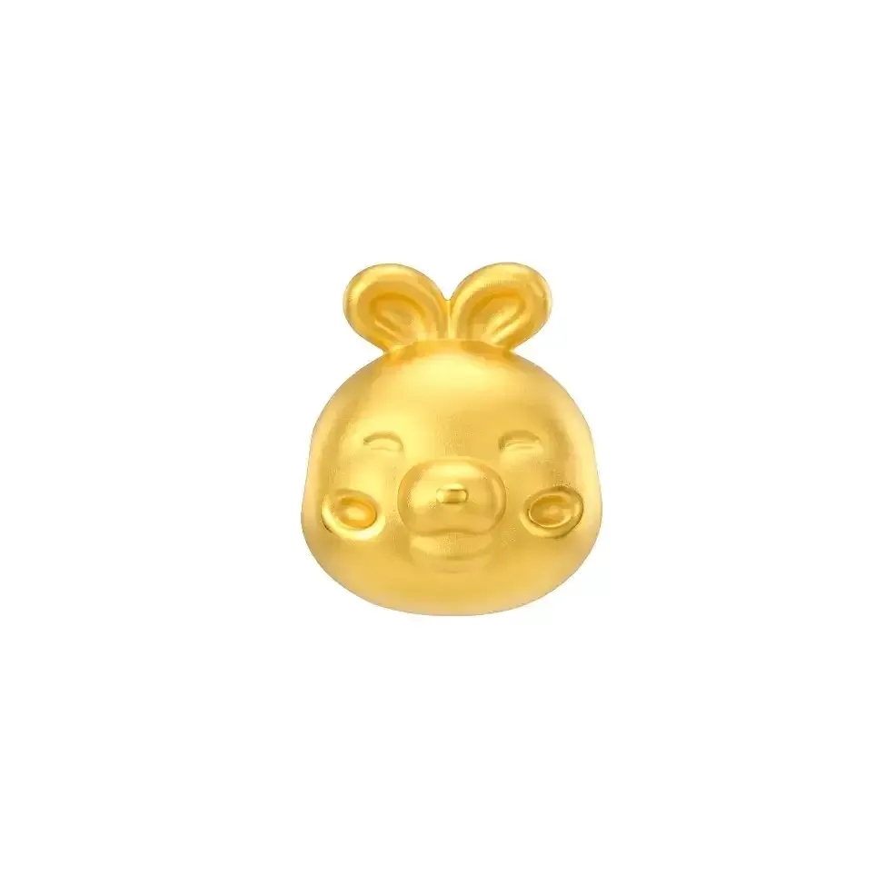 Charm Vàng 24K Kim Mão Tai Tròn Mắt Cười ANCARAT