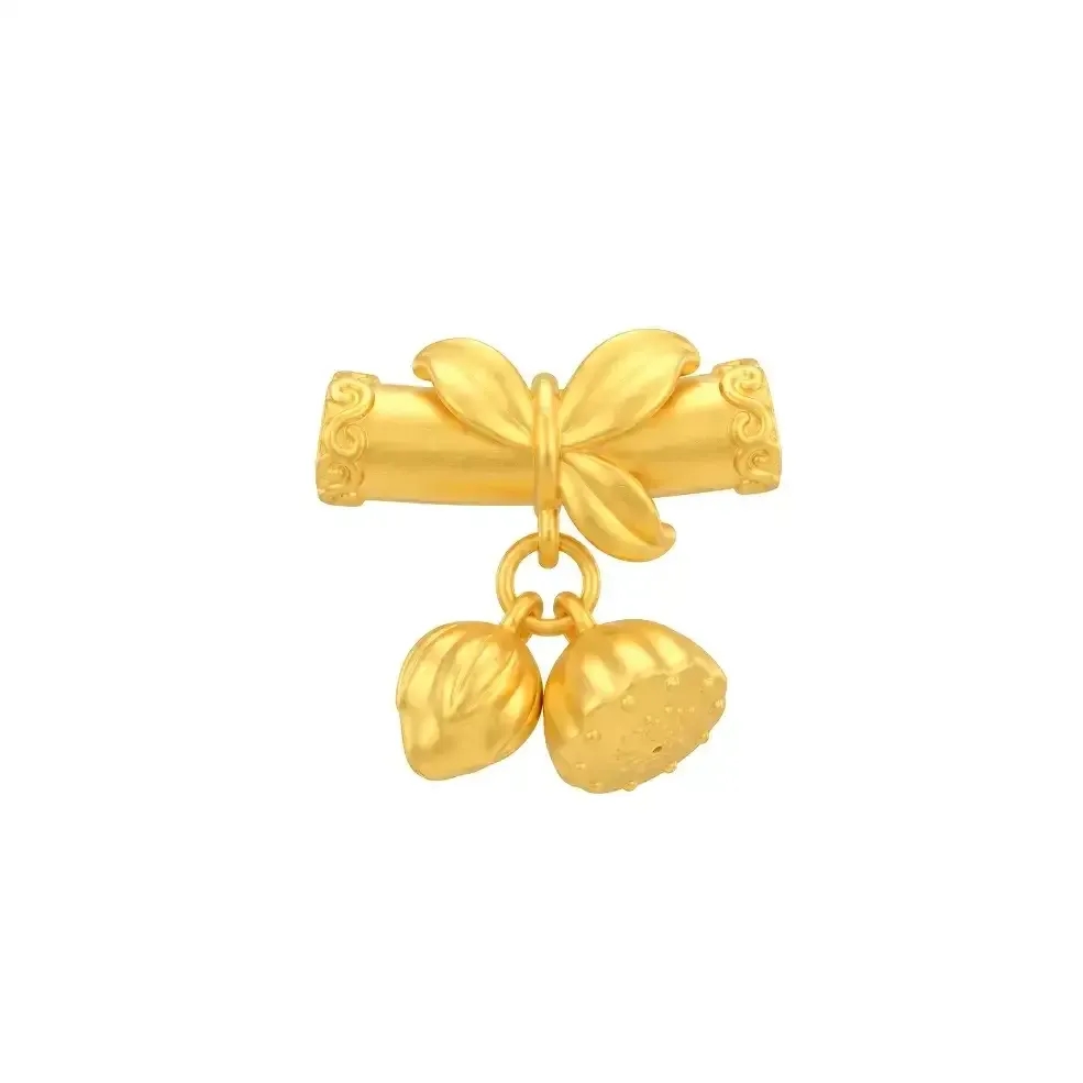 Charm Vàng 24K Búp Sen Đài Sen Thả Rơi ANCARAT