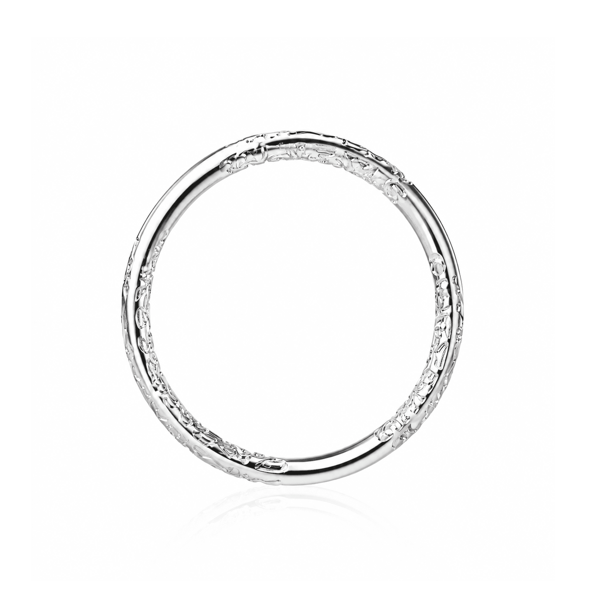 Lắc Tay Bạc 999 Kiềng Tròn Vân Hoa Viên Mãn ANCARAT