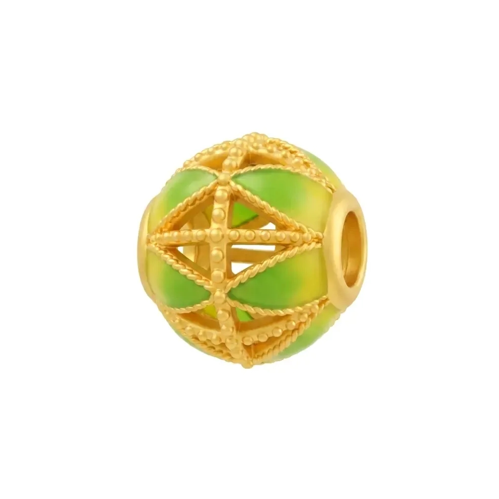 Charm Vàng 24K Hột Tròn Ngũ Giác ANCARAT