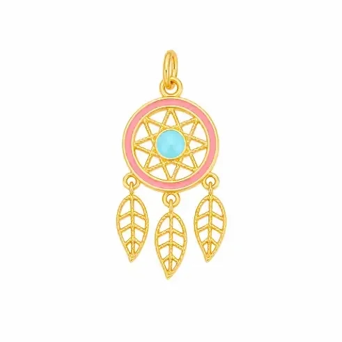 Mặt Dây Vàng 24K Chuông Gió Sơn Màu ANCARAT