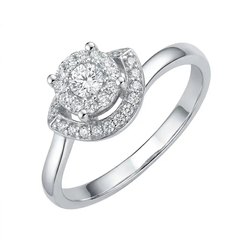 Nhẫn Vàng 18K Đính Kim Cương Thiên Nhiên Éclat ANCARAT