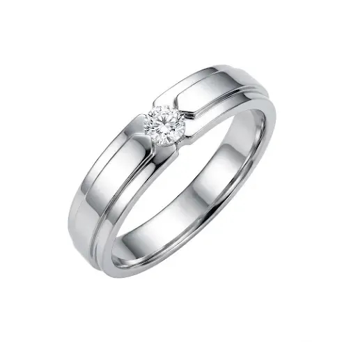 Nhẫn Cưới Đính Đá Tròn Élance ANCARAT