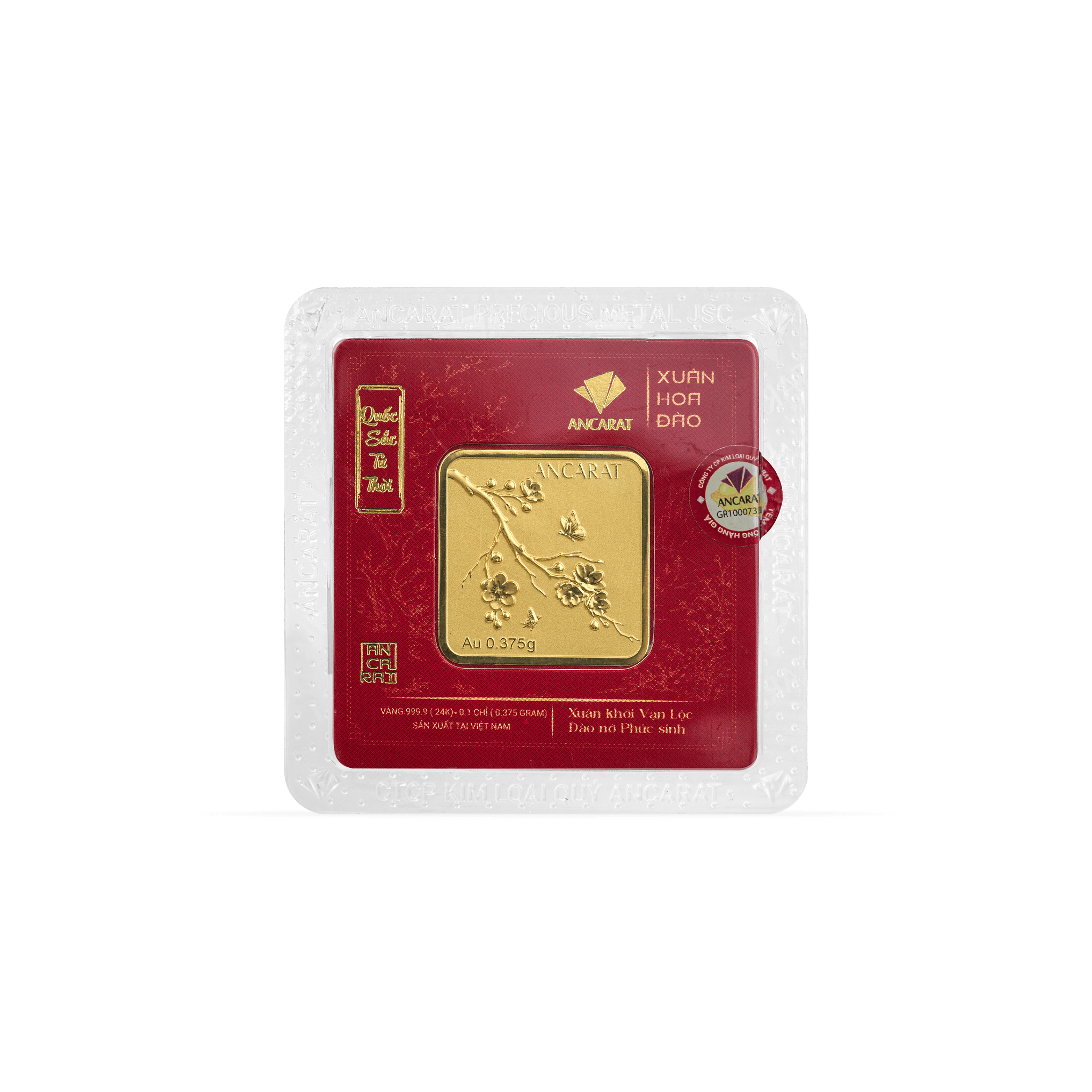 Vàng Quốc Sắc Tứ Thời - Xuân Hoa Đào 9999 - 1 phân