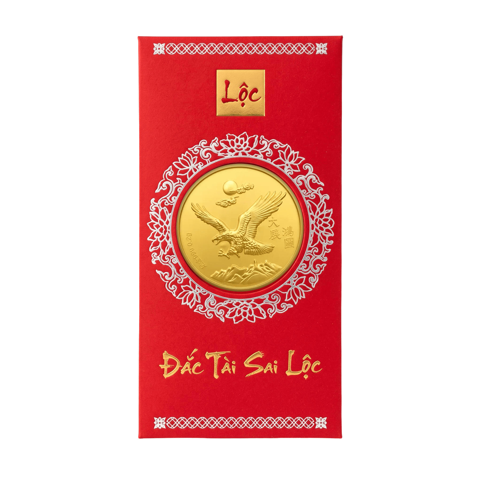 Bao Lì Xì Vàng 24K 9999 Đại Bàng Vươn Tầm