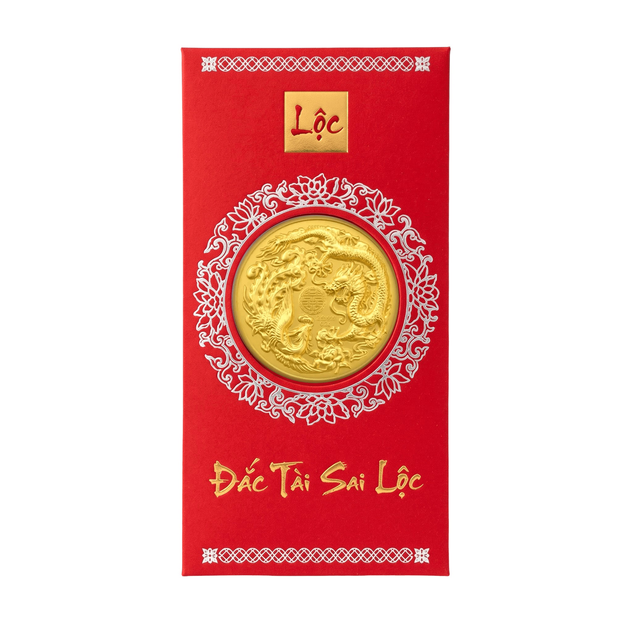 Bao Lì Xì Vàng 24K 9999 Long Phụng Hòa Minh