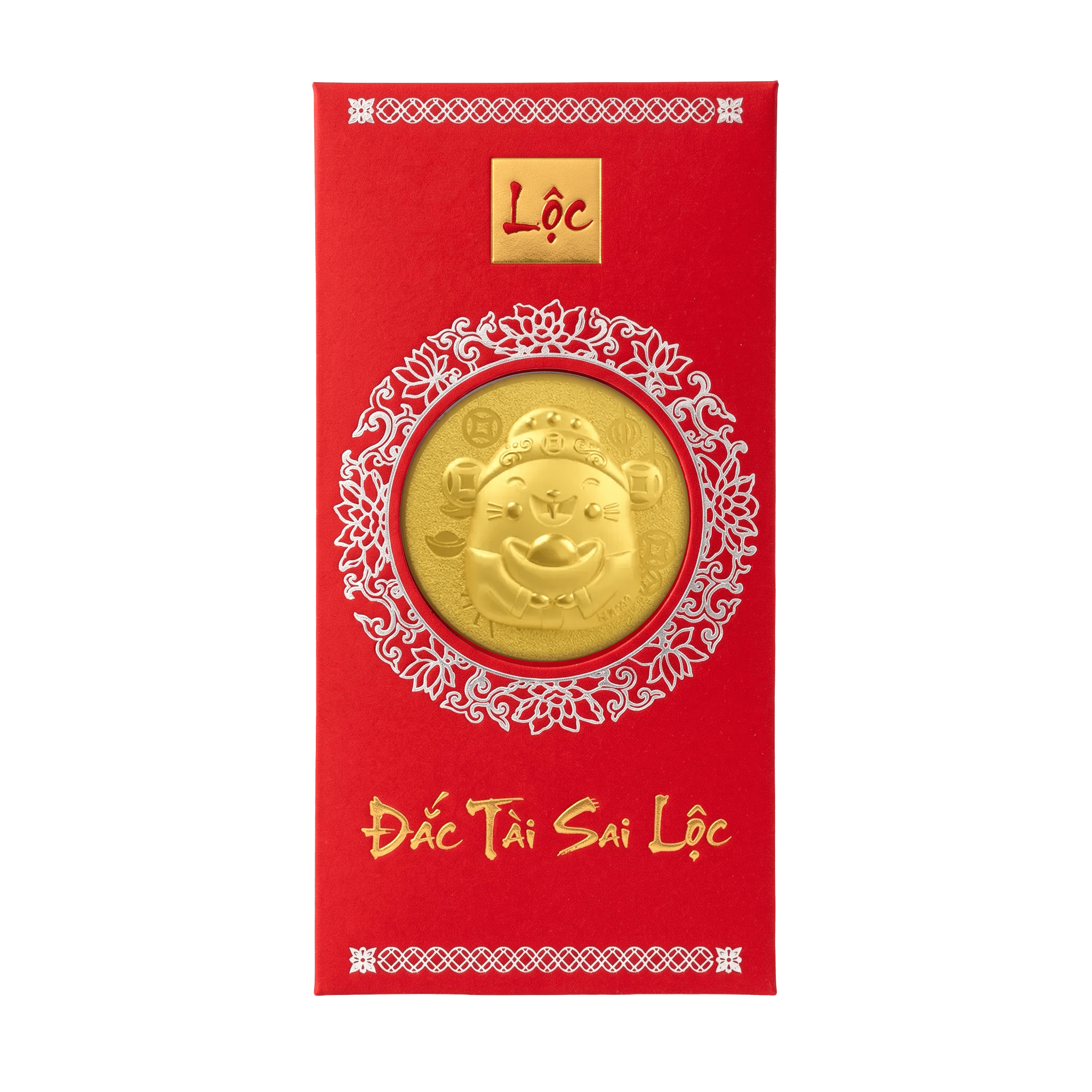 Bao lì xì Vàng 24K 9999 Kim Tý Khai Xuân