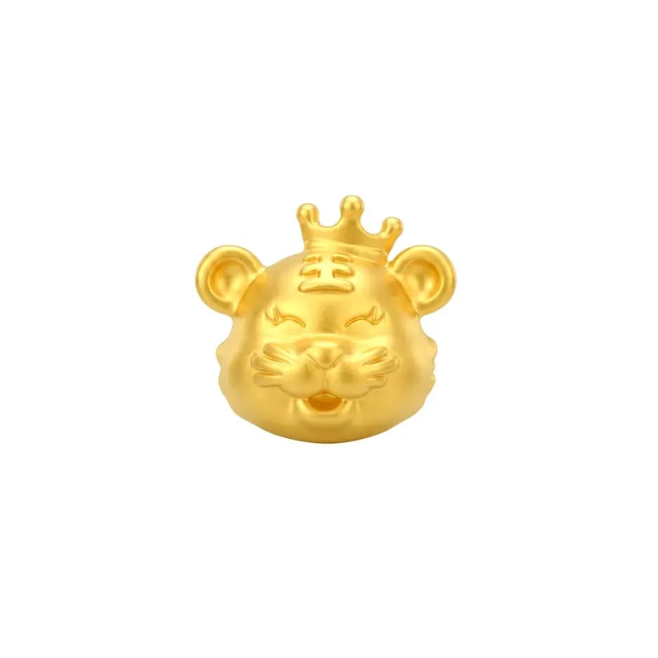 Charm Vàng 24K Hình Hổ Kim Dần Vương Miện ANCARAT