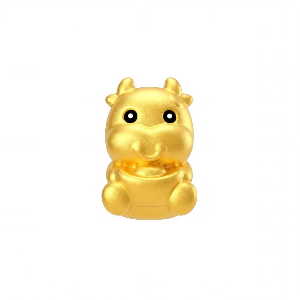 Charm Vàng 24K Hình Trâu Kim Sửu ANCARAT