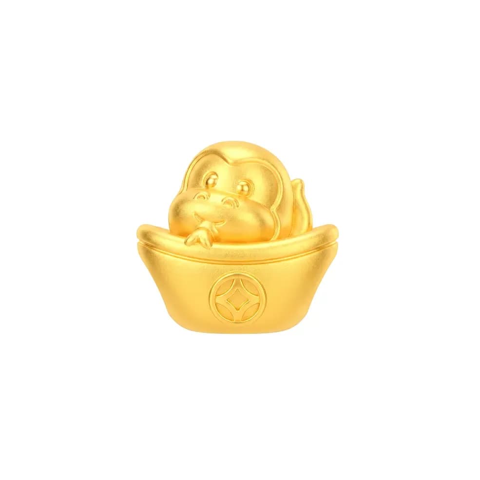 Charm Vàng 24K Hình Rắn Kim Tỵ Nén Vàng ANCARAT