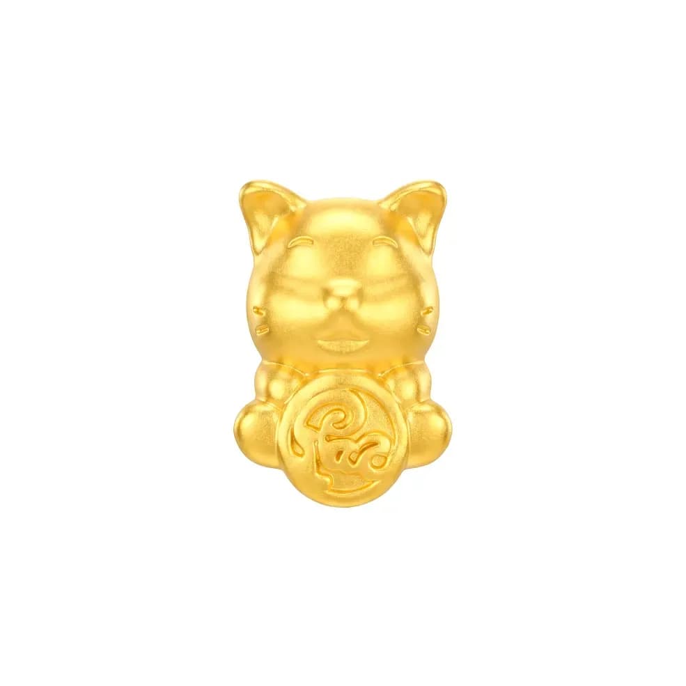 Charm Vàng 24K Kim Mão Ôm Chữ Phúc ANCARAT
