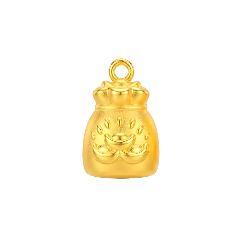 Mặt Dây Vàng 24K Túi Tiền Nén Vàng Thắt Nơ ANCARAT