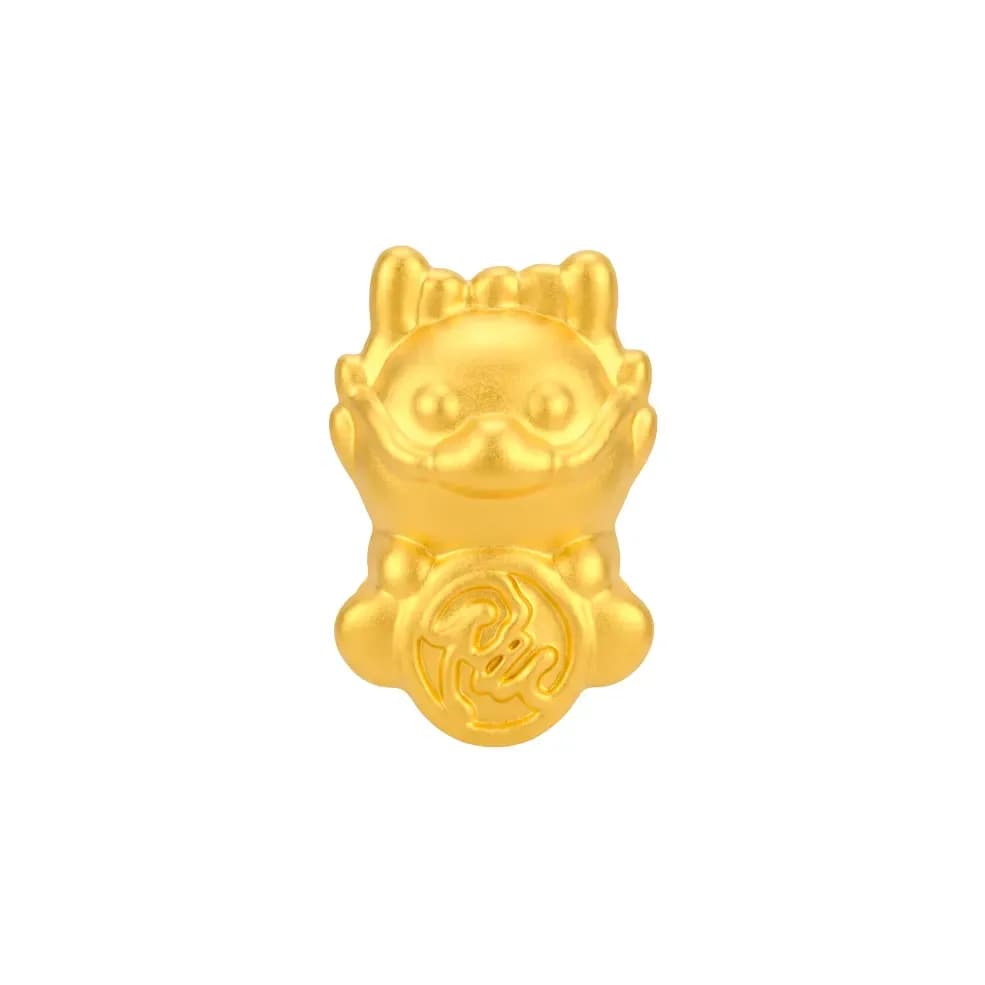 Charm Vàng 24K Kim Thìn Chữ Phúc ANCARAT