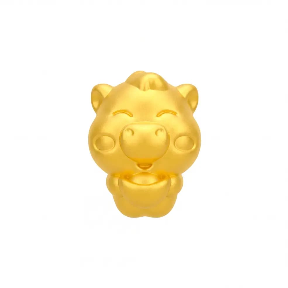 Charm Vàng 24K Kim Ngọ Vàng Hình Ngựa Cười ANCARAT