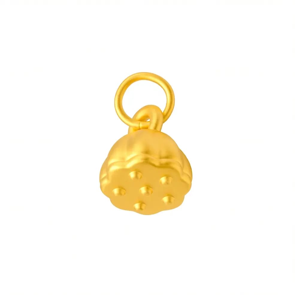 Mặt Dây Vàng 24K Đài Sen Chấm Tròn Nổi ANCARAT