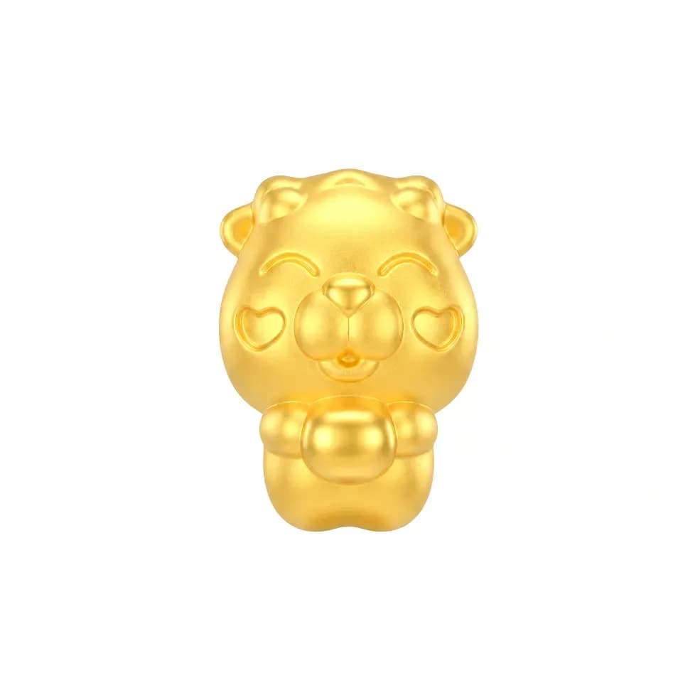 Charm Vàng 24K Hình Dê Kim Mùi Má Trái Tim ANCARAT