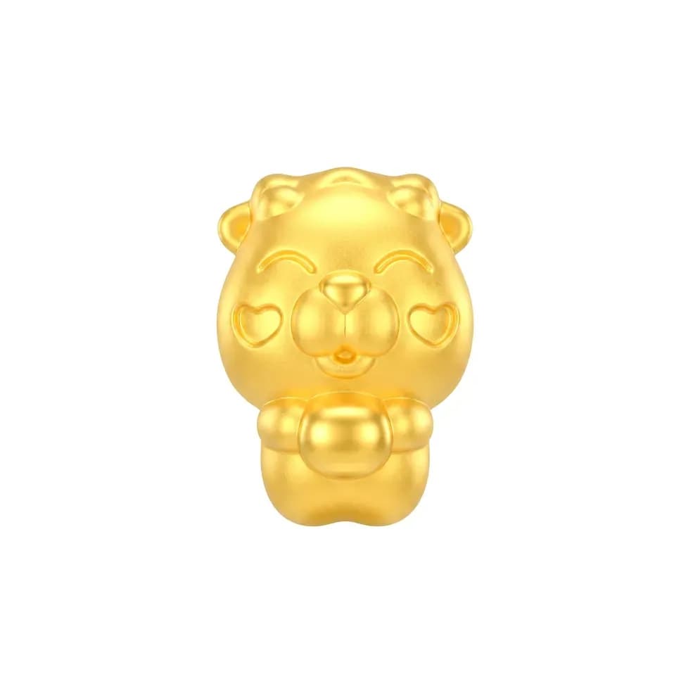 Charm Vàng 24K Hình Dê Kim Mùi Má Trái Tim ANCARAT