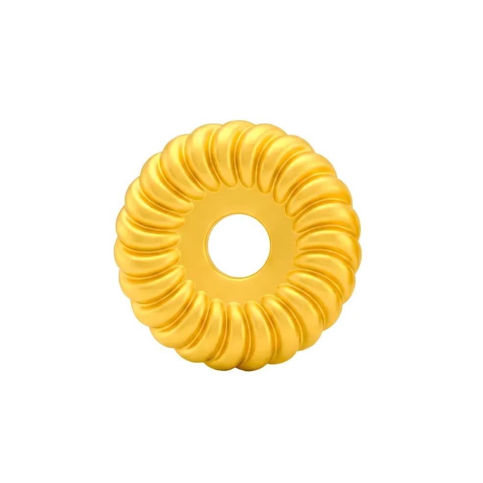 Charm Vàng 24K Hột Tròn Gân Nổi - ES06 ANCARAT