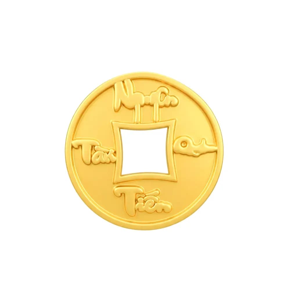 Charm Vàng 24K Đồng Xu Tài Nguyên Quảng Tiến ANCARAT