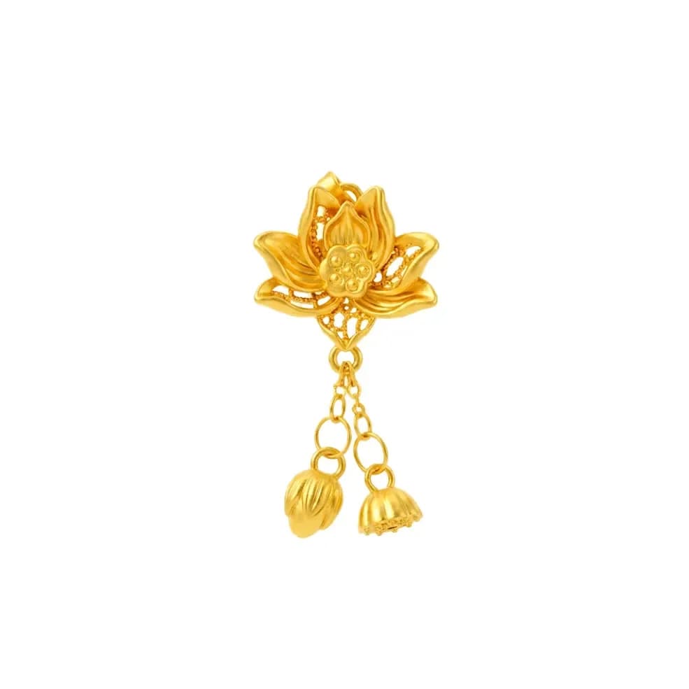 Mặt Dây Vàng 24K Liên Hoa Cát Tường ANCARAT