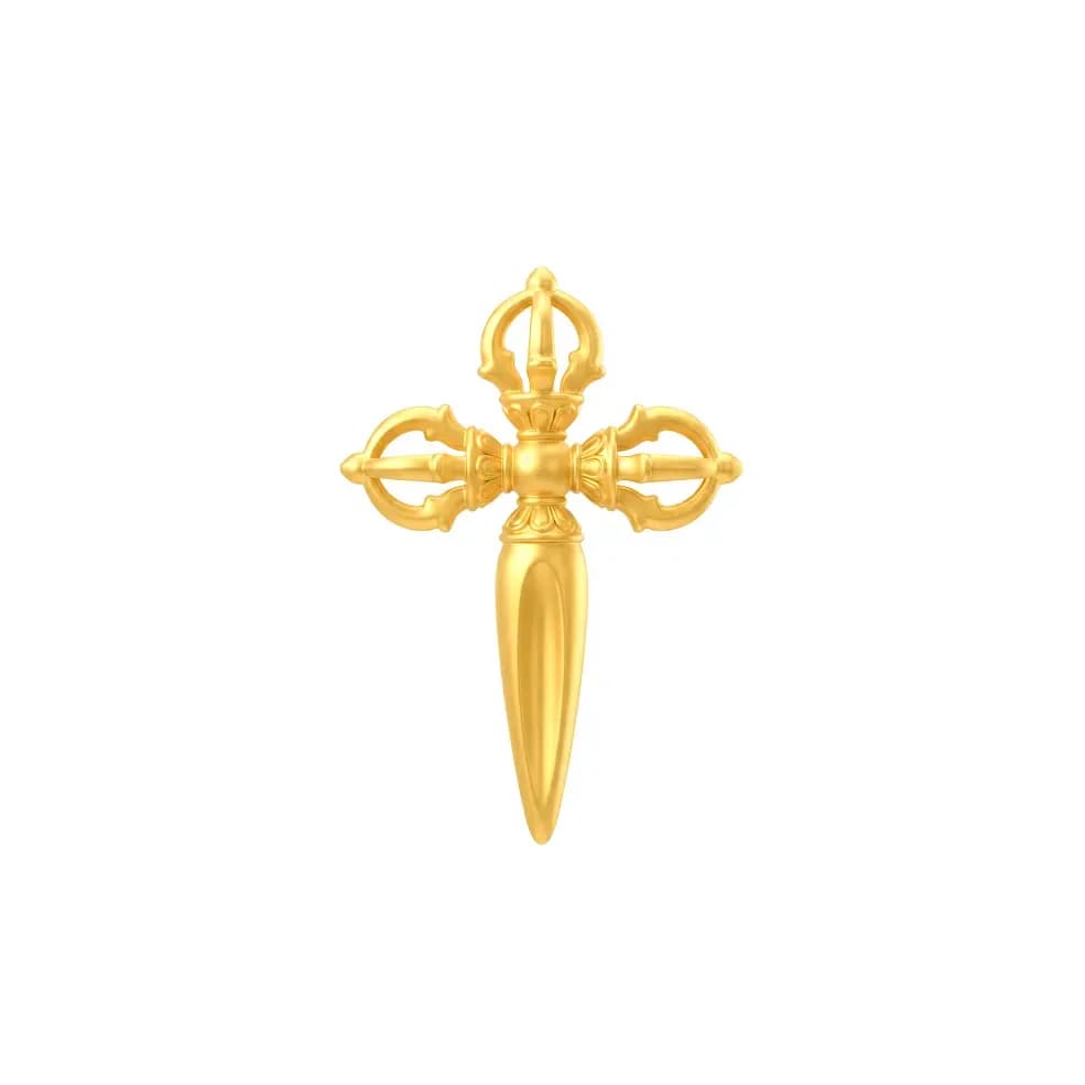 Charm Vàng 24K Pháp Khí Kim Cang Đối Xứng ANCARAT