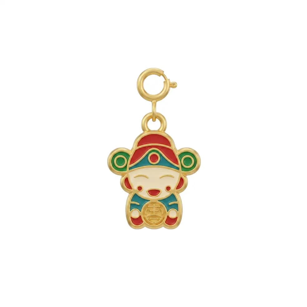 Mặt Dây Charm rơi Vàng 18K Thần Tài