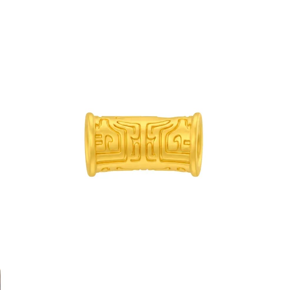 Charm Vàng 24K Trụ hoa văn