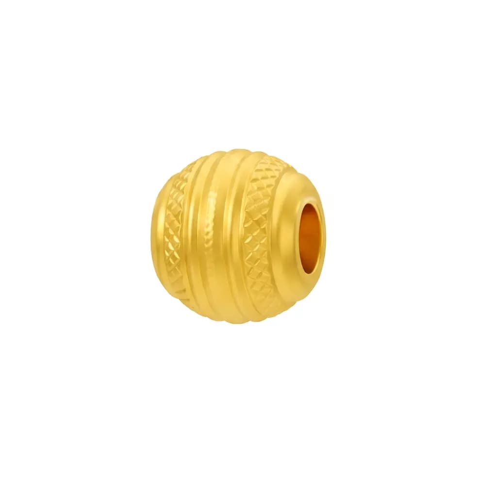 Charm Vàng 24K Hột tròn hoa văn 8mm