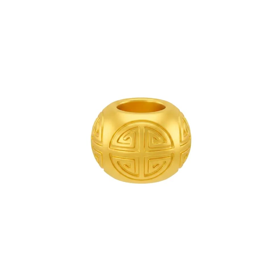 Charm Vàng 24K Chữ Thọ 8.0mm