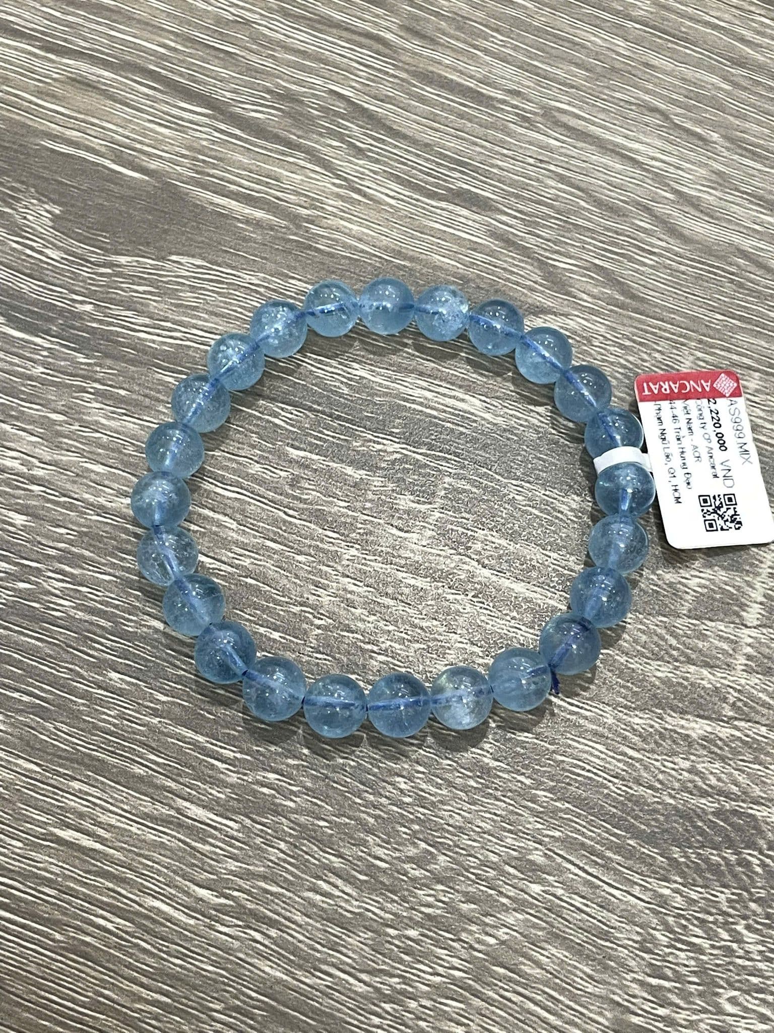 Vòng đá Aquamarine thiên nhiên