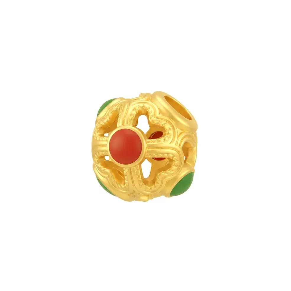 Charm Vàng 24K Hột tròn sơn màu 5D