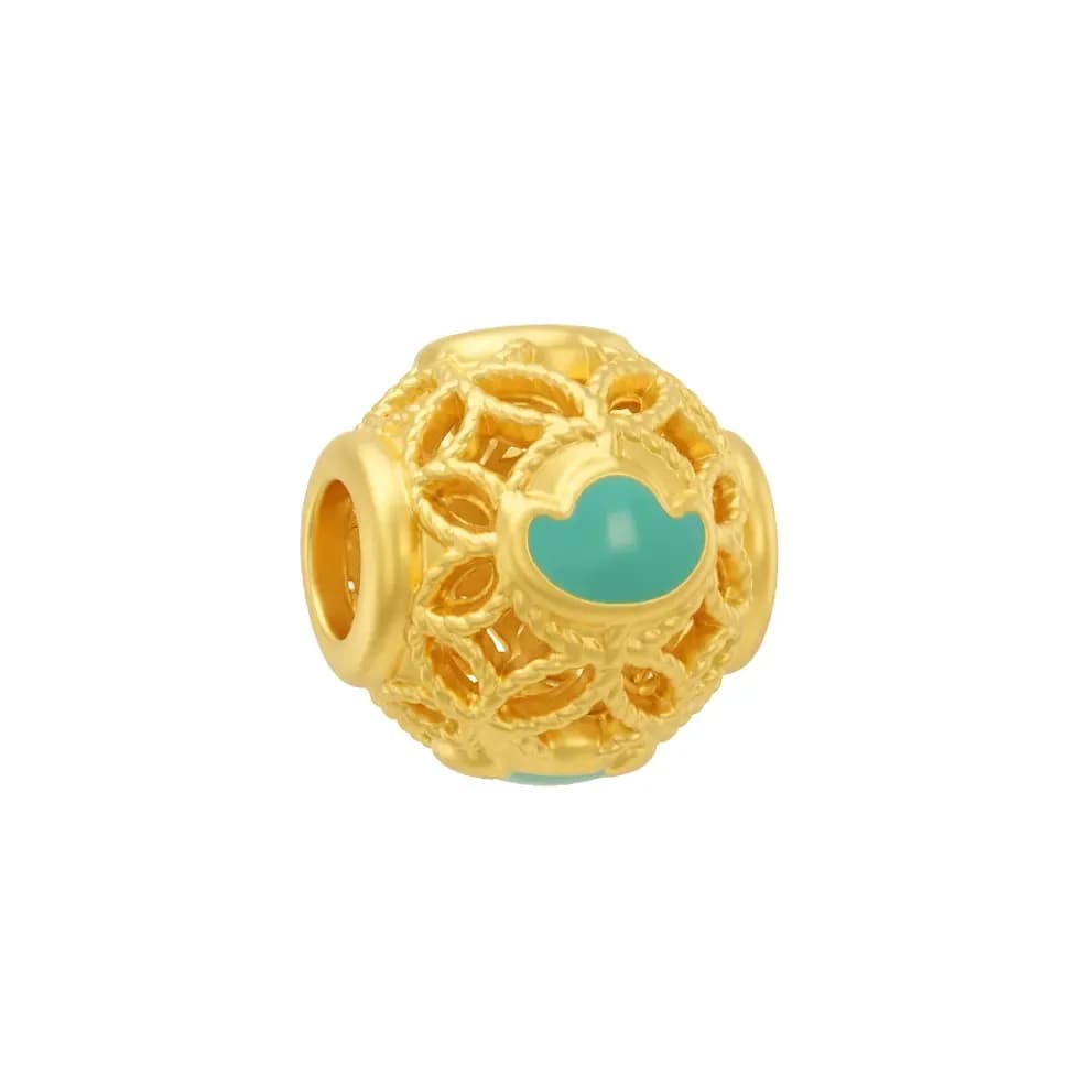 Charm Vàng 24K Hột tròn sơn màu 5D
