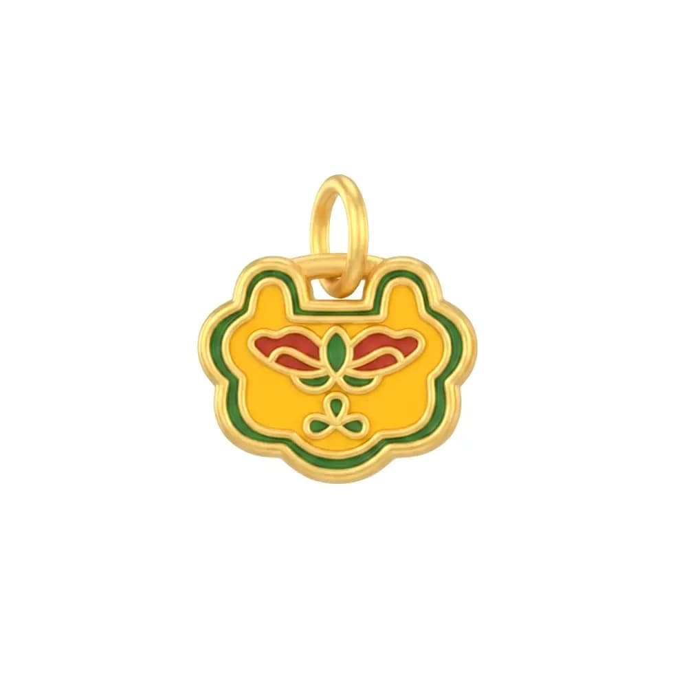 Mặt Dây Vàng 24K Khánh Hồ Điệp Sơn Màu ANCARAT