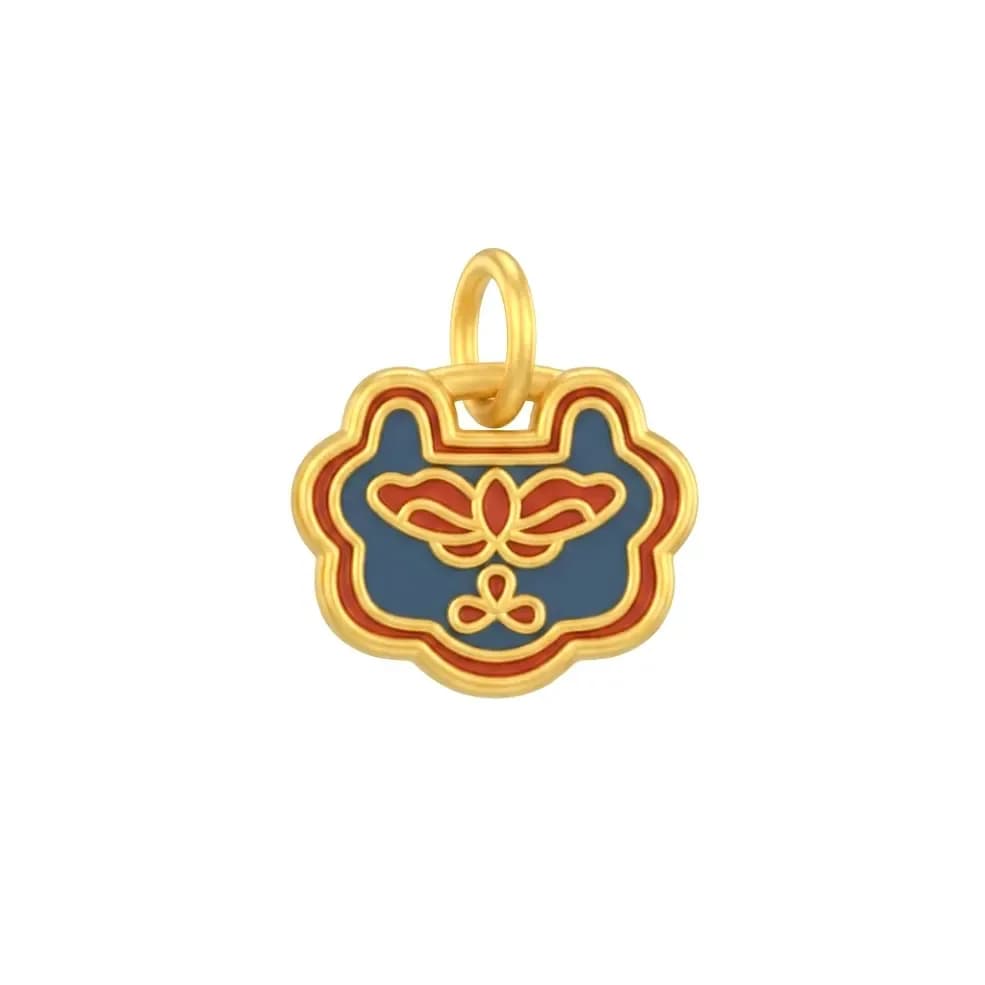 Mặt Dây Vàng 24K Khánh Hồ Điệp Sơn Màu ANCARAT