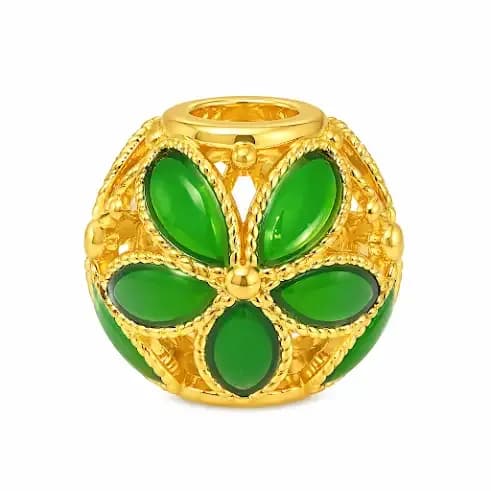 Charm Vàng 24K Hột tròn sơn màu 5D