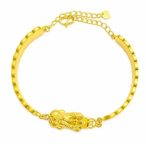 Lắc Tay Vàng 24K Tỳ Hưu Phối Dây Mắt Xích ANCARAT