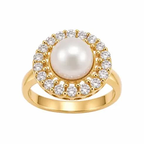 Nhẫn kiểu vàng 18k đính ngọc trai