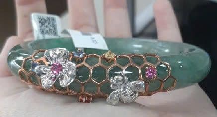 Vòng cẩm thạch bọc vàng