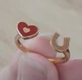 Nhẫn Vàng 18K Trái Tim Đỏ Song Điệu ANCARAT