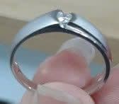 Nhẫn Cưới KCTN Điểm Sáng Giữa Đường Cong ANCARAT