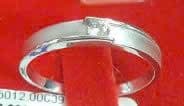 Nhẫn Cưới Tông Sáng Điểm Nhấn Tâm Vòng ANCARAT