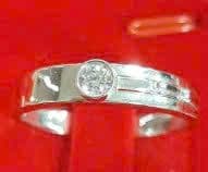 Nhẫn Cưới Điểm Tròn Phối Nét Ngang ANCARAT