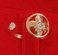 Nhẫn kiểu 18k đính đá