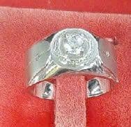 Nhẫn Vàng 18K Đính Đá Bản Rộng Minh Viên ANCARAT