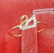 Nhẫn Vàng 18K Đính Đá Nét Cong Thanh Nhã ANCARAT